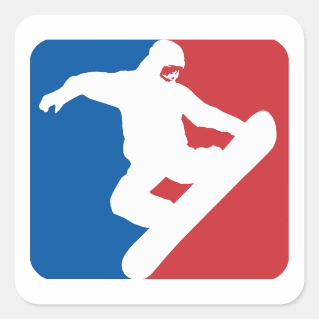 Sticker Carré Snowboard All Star (Devant)