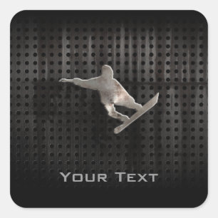 Sticker Carré Snowboarding
