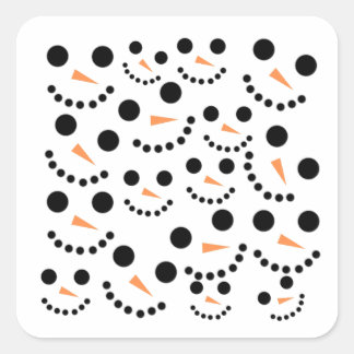 Sticker Carré Snowman