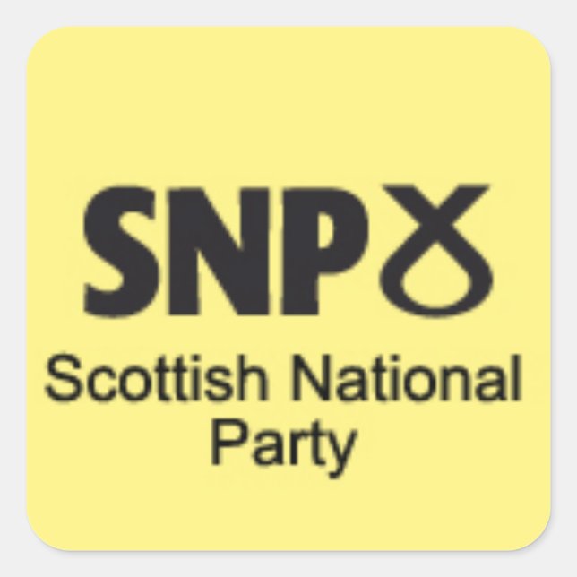 Sticker Carré SNP Parti national écossais (Devant)