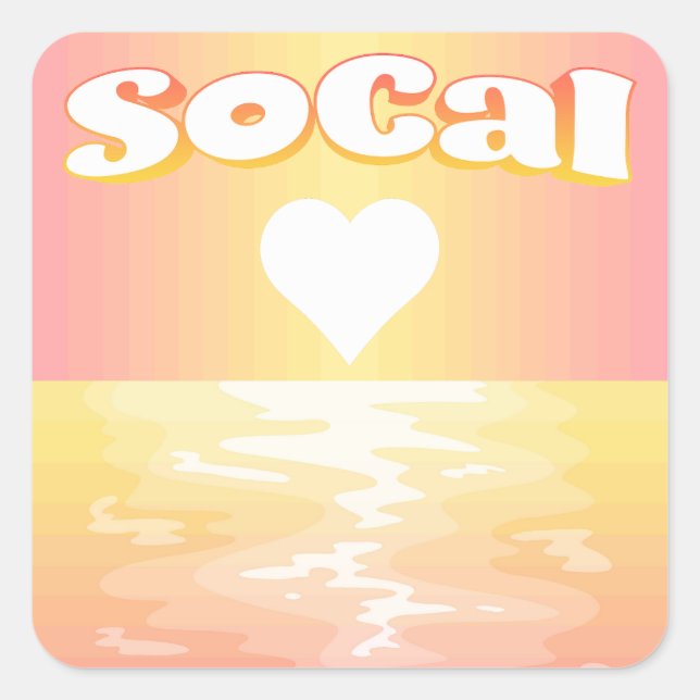 Sticker Carré SoCal Love (Devant)
