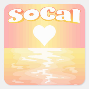 Sticker Carré SoCal Love