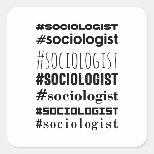 Sticker Carré #Sociologue (Devant)