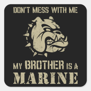Sticker Carré Soeur/Frère Marine