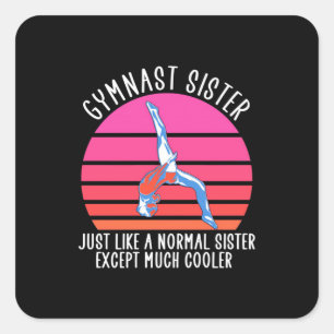 Sticker Carré Soeur Gymnaste