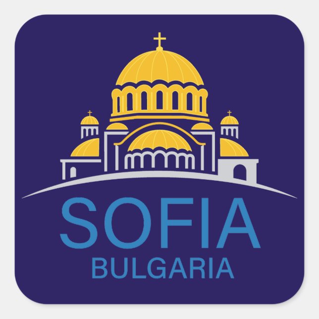 Sticker Carré Sofia Bulgaria European Union (Devant)