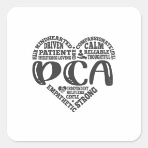 Sticker Carré Soins personnels, pc, soins à domicile