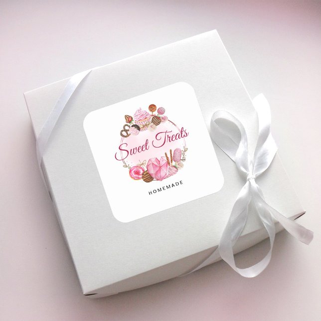 Sticker Carré Soins sucrés Boulangerie maison (Créateur téléchargé)