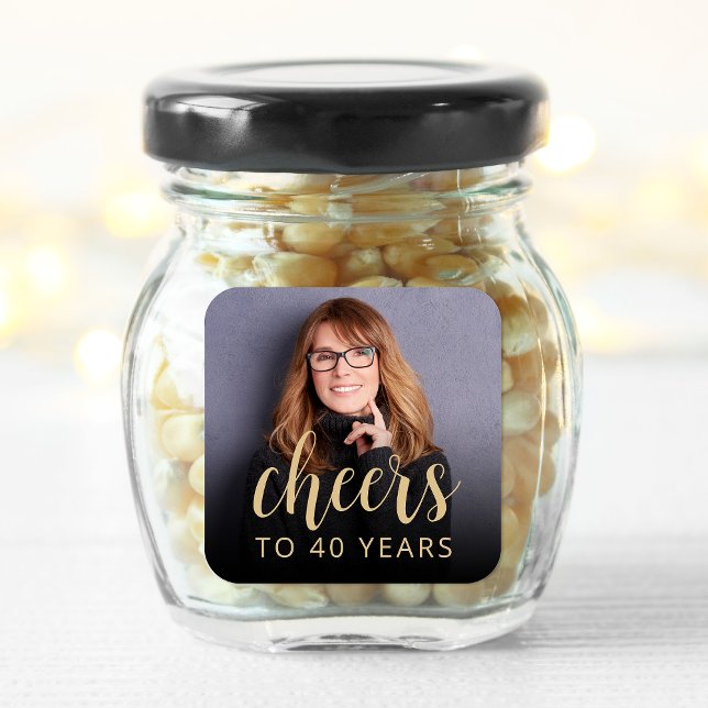 Sticker Carré Soirée de 40e anniversaire (Créateur téléchargé)