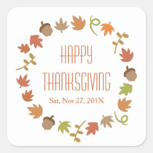 Sticker Carré Soirée Thanksgiving moderne