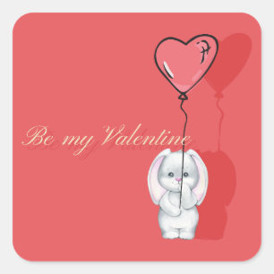Sticker Carré Sois ma Saint Valentin