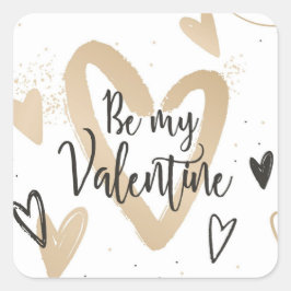 Sticker Carré Sois ma Saint Valentin