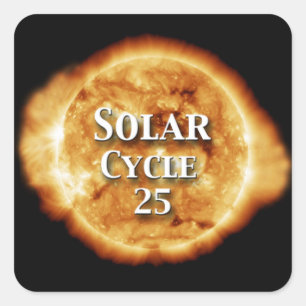 Sticker Carré Solaire Cycle 25 Soleil actif