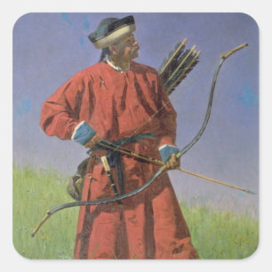Sticker Carré Soldat Bokharan, 1873