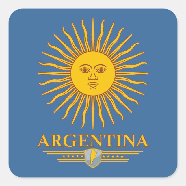 Sticker Carré "Soleil argentin" (Devant)