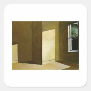 Sticker Carré Soleil dans une pièce vide - Edward Hopper