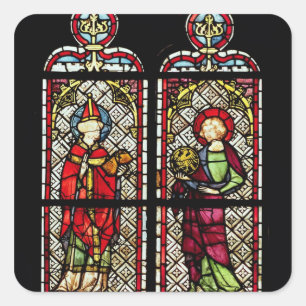 Sticker Carré Solides solubles. Sylvester et John l'évangélist