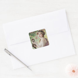 Sticker Carré Son Petit Kitten par Emile Vernon