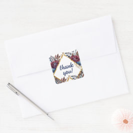 Sticker Carré Sophistication stupéfiante Mariage de pivoine à bi