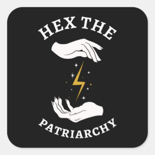 Sticker Carré Sorcière féministe - Hex Le Patriarcat I
