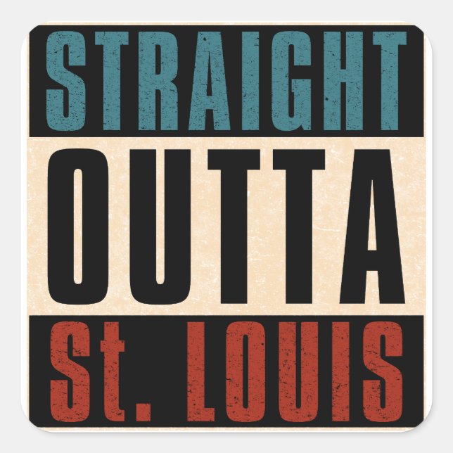 Sticker Carré Sortie droite St. Louis Missouri MO (Devant)