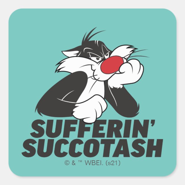 Sticker Carré Souffrance "Sufferin' Succotash" SYLVESTER™ (Devant)