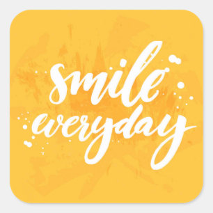 Sticker Carré Sourire quotidien