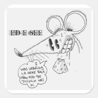 STICKER CARRÉ SOURIS TRICKY