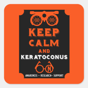 Sticker Carré Soutien Et Sensibilisation À Keratoconus