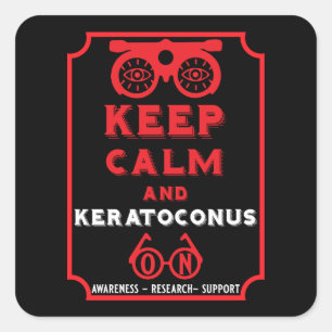 Sticker Carré Soutien Et Sensibilisation À Keratoconus