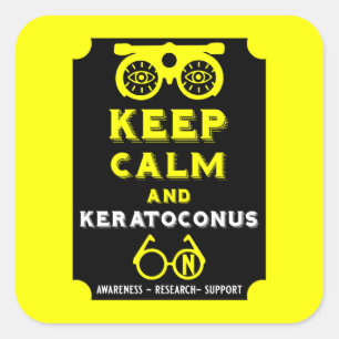 Sticker Carré Soutien Et Sensibilisation À Keratoconus