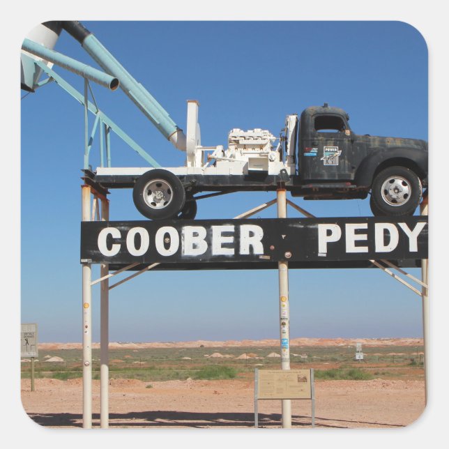 Sticker Carré Souvenir Customisé Pedy Coober (Devant)