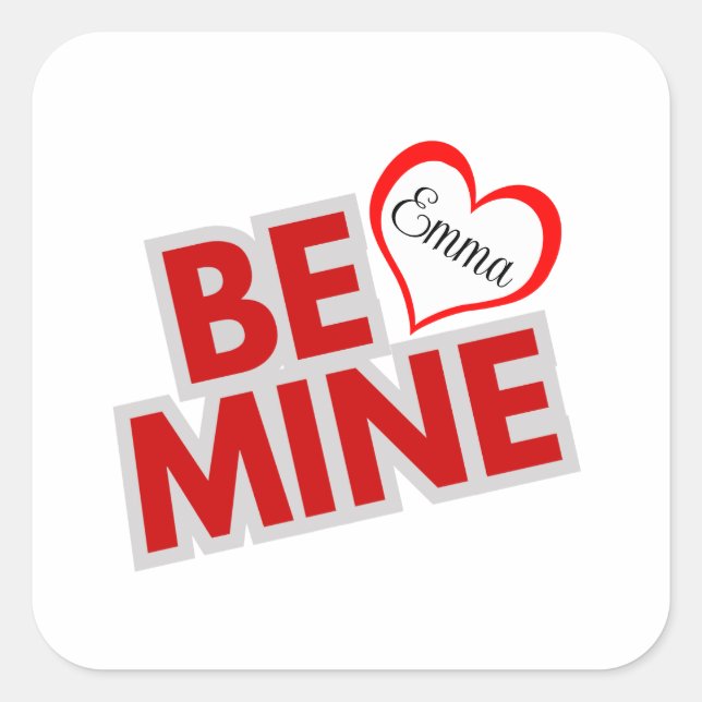Sticker Carré Soyez le coeur mignon de la Saint-Valentin (Devant)