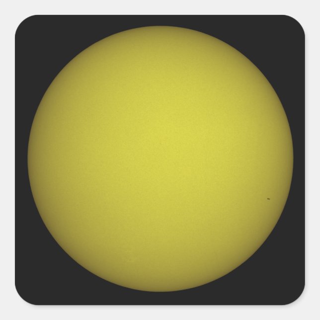 Sticker Carré Space Shuttle Atlantis est vue en silhouette (Devant)