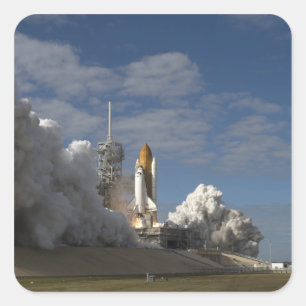 Sticker Carré Space Shuttle Atlantis se lève sur 23
