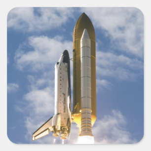 Sticker Carré Space Shuttle Atlantis se lève sur 6