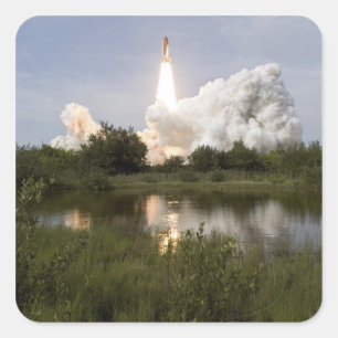 Sticker Carré Space Shuttle Endeavor se lève sur 7