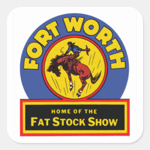 Sticker Carré Spectacle Stock de Fort Worth