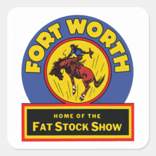 Sticker Carré Spectacle Stock de Fort Worth