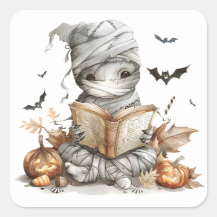 Sticker Carré Spells & Stories - Mummy Envelope Seals