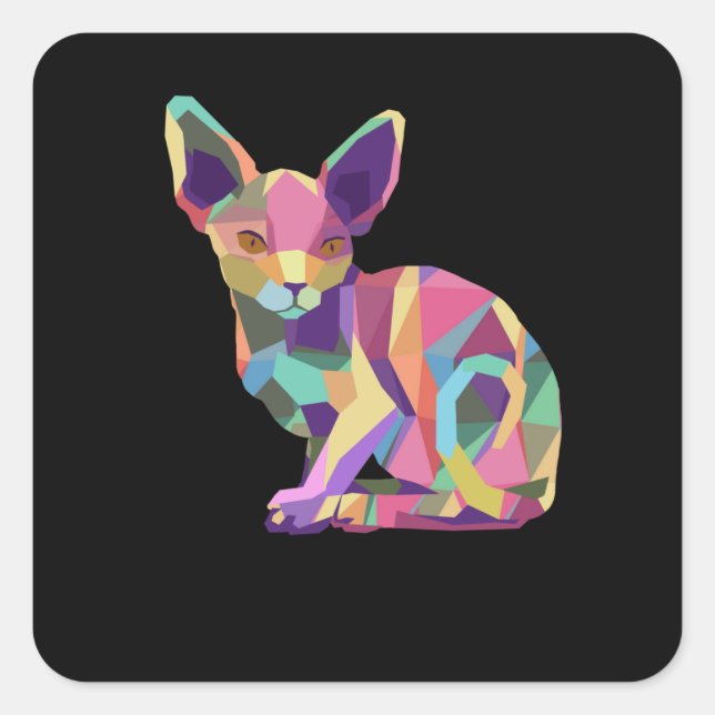 Sticker Carré Sphynx Cat Toxits For Women And Men Sphynx Cat (Devant)