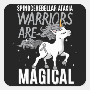 Sticker Carré Spinocerebellar Ataxia Warrimee Awareness Ribbon S