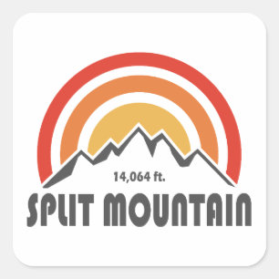 Sticker Carré Split Mountain California