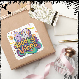 Sticker Carré Spooky Vibes | ExDesigner | Halloween