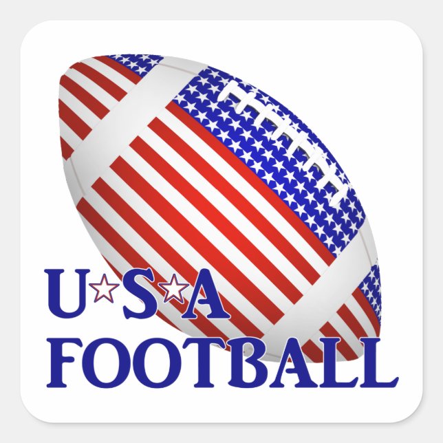 Sticker Carré Sports de football patriotique (Devant)