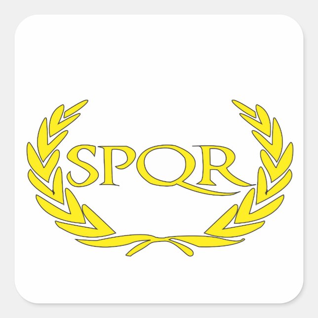 Sticker Carré SPQR Roma (Devant)