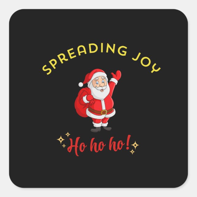Sticker Carré Spreading Joy" (Devant)