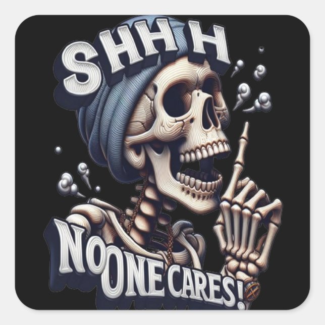 Sticker Carré Squelette silencieux : dévoiler la mystérieuse Ban (Devant)