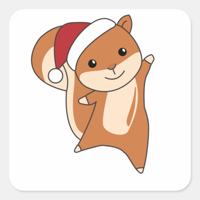 Sticker Carré Squirl Winter Animals (Devant)
