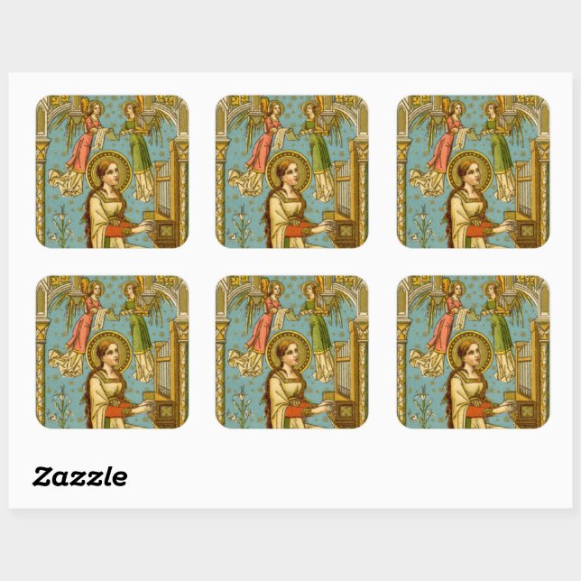 Sticker Carré St Cecilia de Rome (détail; BNG 02) (Feuille)